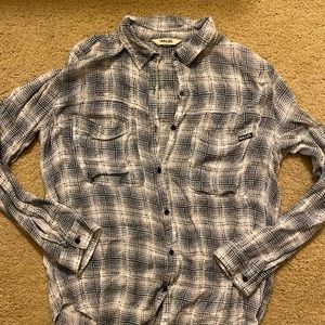 Rollas blue and white button down shirt